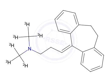 Chemical structure of Amitriptyline-d6