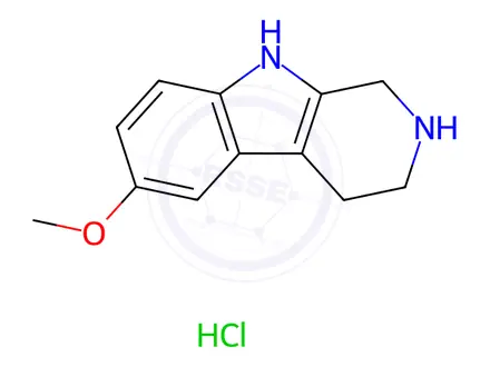 Chemical structure of 6-METHOXY-1,2,3,4-TETRAHYDRO-9 H-PYRIDO[3,4-B]INDOLE HYDROCHLORIDE