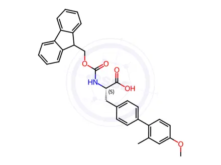 Chemical structure of Fmoc-4-(4-methoxy-2-methyl-phenyl)-L-phenylalanine