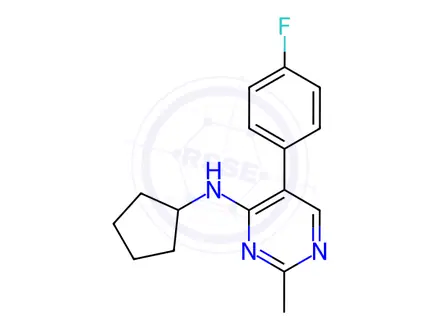 Chemical structure of N-Cyclopentyl-5-(4-fluorophenyl)-2-methylpyrimidin-4-amine