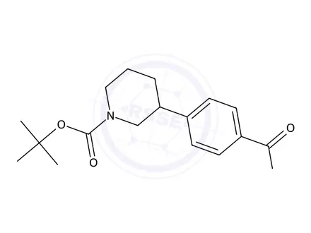 Chemical structure of 4-(1-(tert-Butoxycarbonyl)piperidin-3-yl)benzoic acid