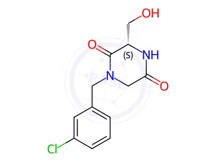 Chemical structure of (3S)-1-(3-Chlorobenzyl)-3-(hydroxymethyl)-2,5-piperazinedione