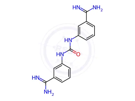 Chemical structure of 3,3'-(Carbonylbis(azanediyl))dibenzimidamide