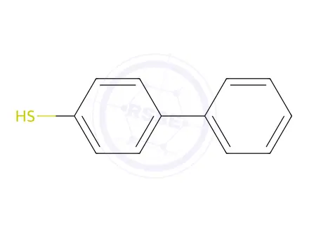 Chemical structure of 1,1'-Biphenyl-4-thiol, 4-Biphenylylthiol