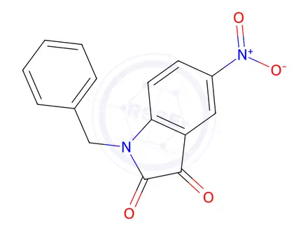 Chemical structure of 1-Benzyl-5-nitro-2,3-dihydro-1H-indole-2,3-dione