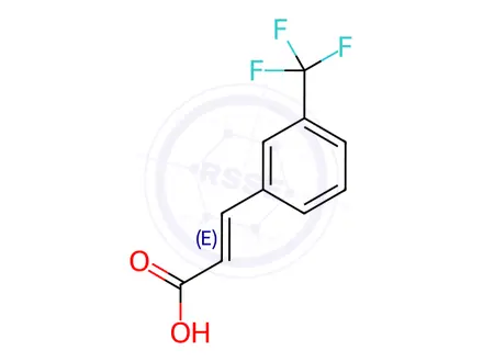 Chemical structure of 3-(Trifluoromethyl)cinnamic Acid