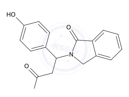 Chemical structure of 3-(4-Hydroxyphenyl)-3-(1-oxoisoindolin-2-yl)propanoic acid