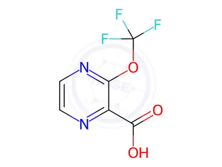 Chemical structure of 3-(Trifluoromethoxy)pyrazine-2-carboxylic acid
