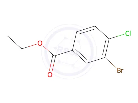 Chemical structure of 3-Bromo-4-chloro-benzoic acid ethyl ester