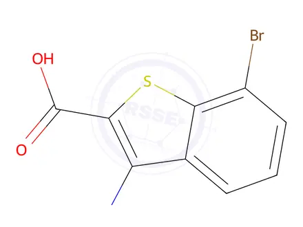 Chemical structure of 3-Amino-7-bromo-1-benzothiophene-2-carboxylic Acid