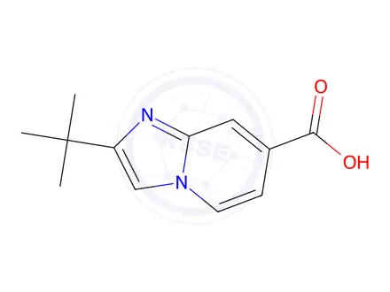 Chemical structure of 2-(Tert-butyl)imidazo[1,2-a]pyridine-7-carboxylic acid