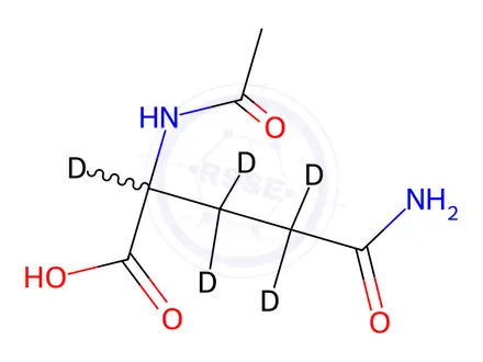 Chemical structure of Nα-Acetyl-DL-Glutamine-2,3,3,4,4-d5