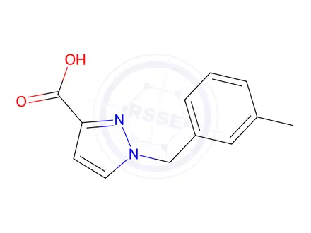 Chemical structure of 1-(3-Methylbenzyl)-1H-pyrazole-3-carboxylic acid