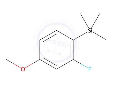 Chemical structure of Benzene, 2-fluoro-4-methoxy-1-(trimethylsilyl)-