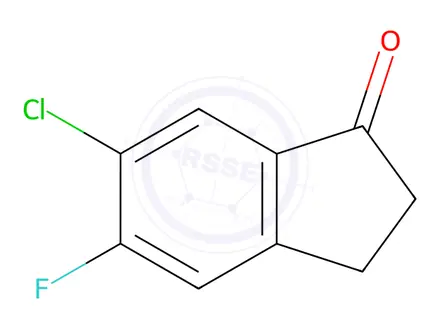 Chemical structure of 6-Chloro-5-fluoro-indan-1-one