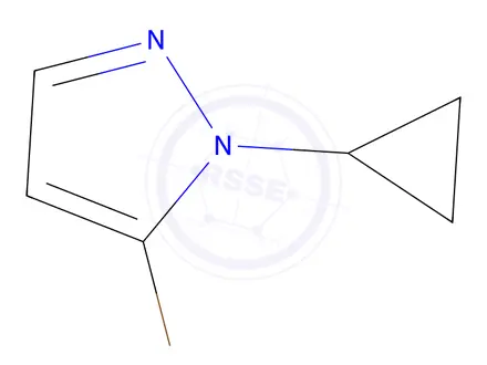 Chemical structure of 5-bromo-1-cyclopropyl-1H-pyrazole