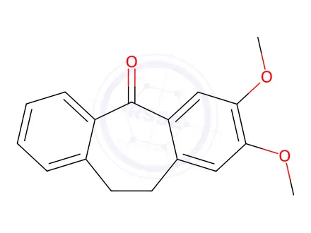 Chemical structure of 10,11-DIHYDRO-2,3-DIMETHOXY-5H-DIBENZO-(A,D)CYCLOHEPTEN-5-ONE