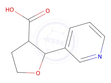 Chemical structure of 2-(Pyridin-3-yl)tetrahydrofuran-3-carboxylic acid