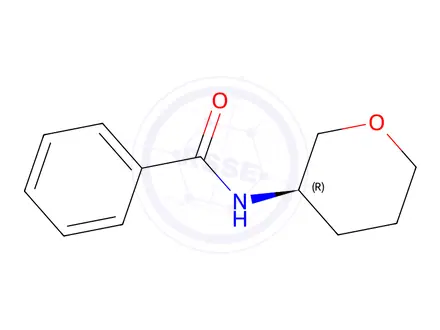 Chemical structure of (R)-N-(tetrahydro-2H-pyran-3-yl)benzaMide