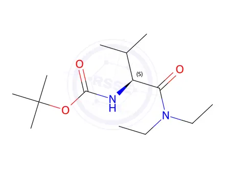 Chemical structure of Tert-butyl (S)-(1-(diethylamino)-3-methyl-1-oxobutan-2-yl)carbamate