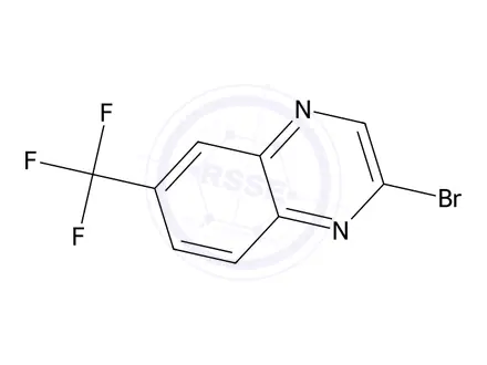 Chemical structure of 2-Bromo-6-(trifluoromethyl)quinoxaline