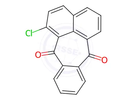 Chemical structure of 1-chloropleiadene-7,12-dione