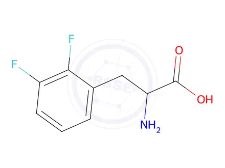 Chemical structure of 2-Amino-3-(2,3-difluorophenyl)propanoic acid