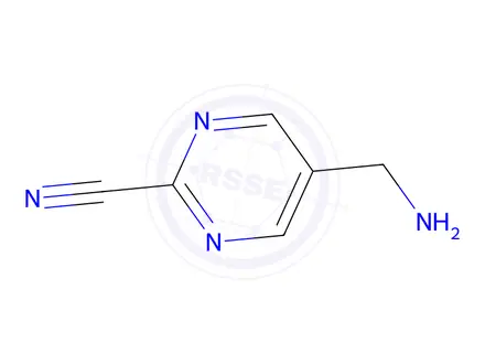 Chemical structure of 5-(Aminomethyl)pyrimidine-2-carbonitrile