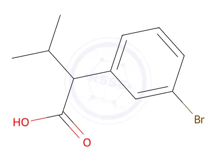 Chemical structure of 2-(3-Bromophenyl)-3-methylbutanoic acid