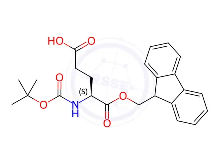 Chemical structure of Boc-Glu-Ofm