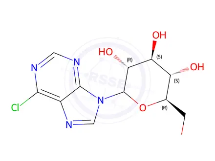 Chemical structure of 6-CHLOROPURINE-9-ß-D-GLUCOSIDE