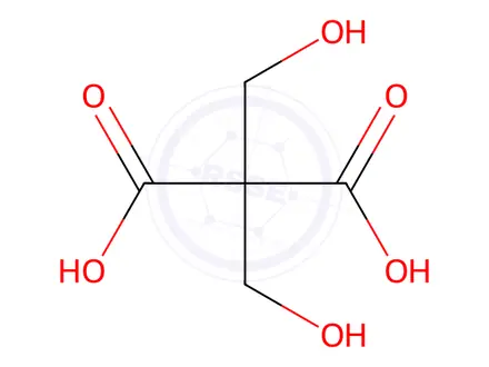 Chemical structure of 2,2-BIS(HYDROXYMETHYL) MALONIC ACID