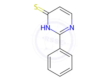 Chemical structure of 4(1H)-Pyrimidinethione,2-phenyl-(9CI)