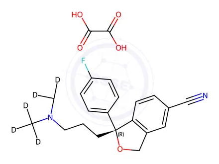 Chemical structure of (R)-Citalopram-d6 Oxalate