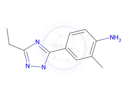 Chemical structure of 4-(3-Ethyl-1-methyl-1h-1,2,4-triazol-5-yl)-2-methylaniline