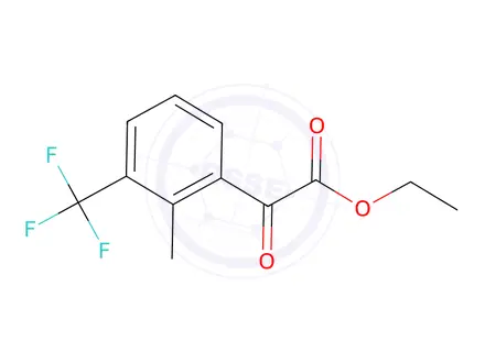 Chemical structure of Ethyl 2-(2-methyl-3-(trifluoromethyl)phenyl)-2-oxoacetate