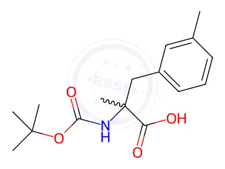 Chemical structure of N-Boc-3-Methyl-a-methyl-DL-phenylalanine
