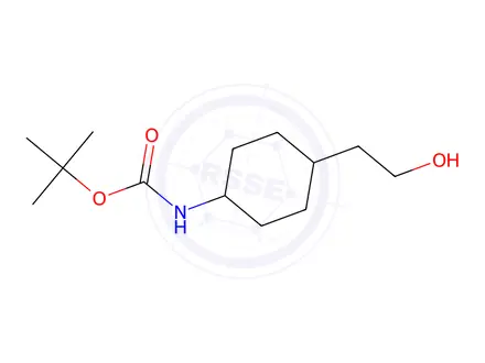 Chemical structure of tert-Butyl (cis-4-(2-hydroxyethyl)cyclohexyl)carbamate