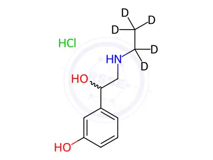Chemical structure of Etilefrin-d5 Hydrochloride