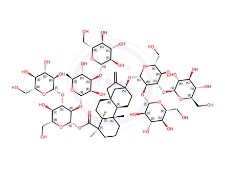 Chemical structure of Rebaudioside O Solution in Acetonitrile/Water