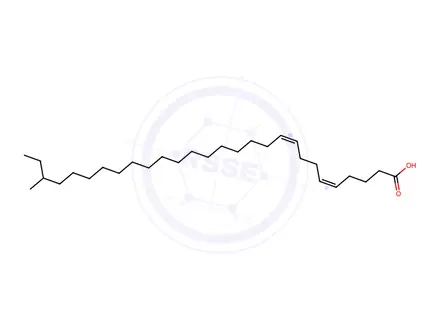 Chemical structure of 26-methyl-5,9-octacosadienoic acid
