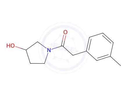 Chemical structure of 1-(3-hydroxypyrrolidin-1-yl)-2-(3-methylphenyl)ethan-1-one