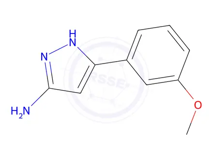 Chemical structure of 3-(3-Methoxyphenyl)-1H-pyrazol-5-amine Hydrochloride