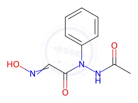 Chemical structure of N-Acetylaminoisonitrosoacetanilide