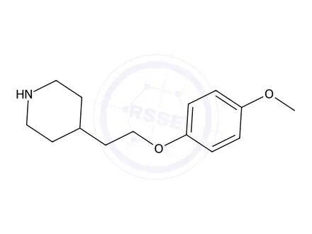 Chemical structure of 4-Methoxyphenyl 2-(4-piperidinyl)ethyl ether