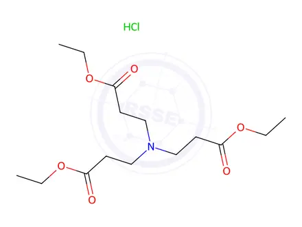 Chemical structure of Propionic acid,3,3',3''-nitrilotri-, triethyl ester, hydrochloride (8CI)