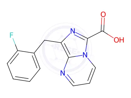 Chemical structure of 8-(2-fluorobenzyl)imidazo[1,5-a]pyrimidine-6-carboxylic acid