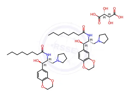 Chemical structure of Eliglustat Hemitartrate
