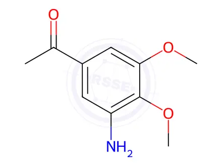 Chemical structure of 1-(3-amino-4,5-dimethoxyphenyl)ethan-1-one