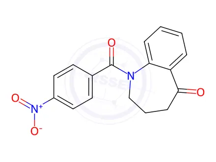 Chemical structure of 1-(4-Nitrobenzoyl)-1,2,3,4-tetrahydro-5H-benzo[b]azepin-5-one